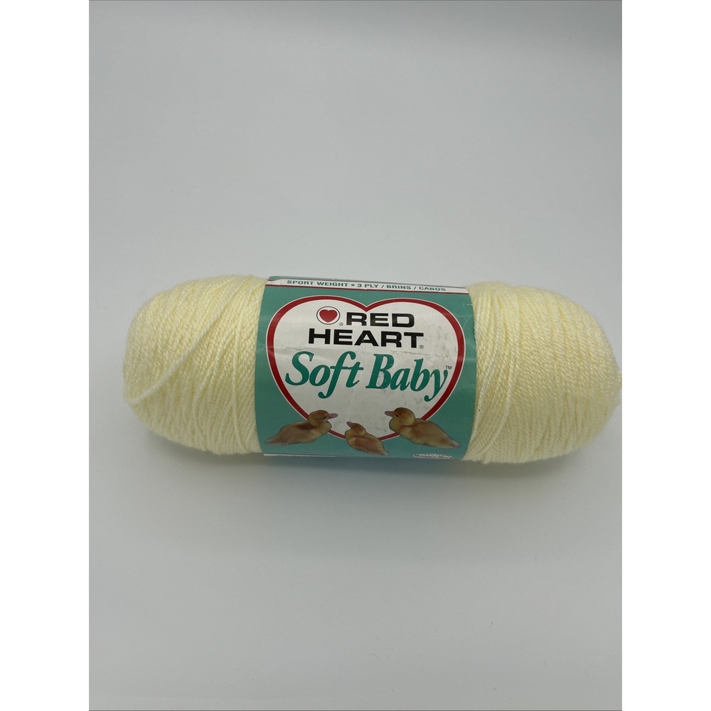 New RED HEART Soft Baby Yarn Color 7321 Powder Yellow 7oz 3ply
